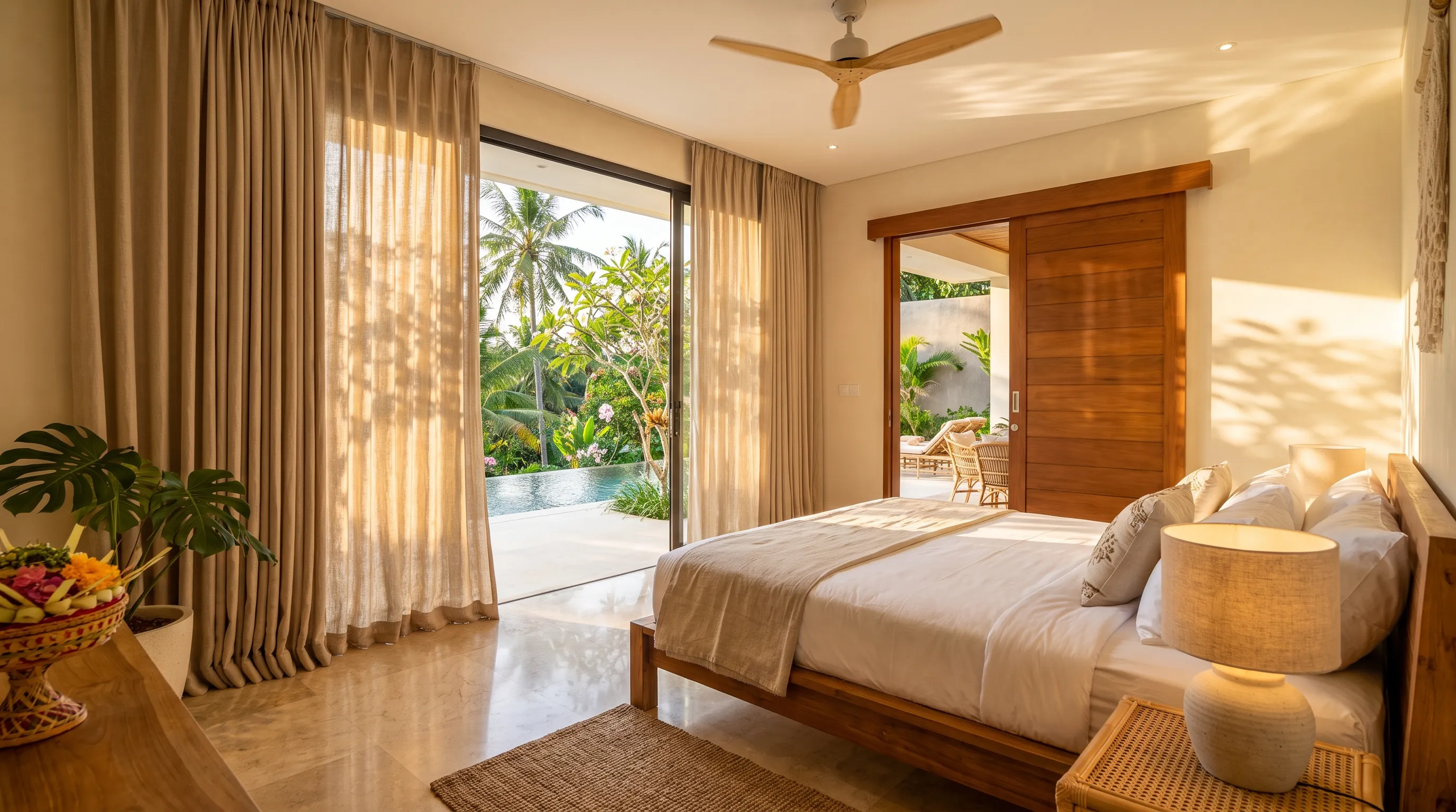 Best Linen Curtain Colours for Bali Villas