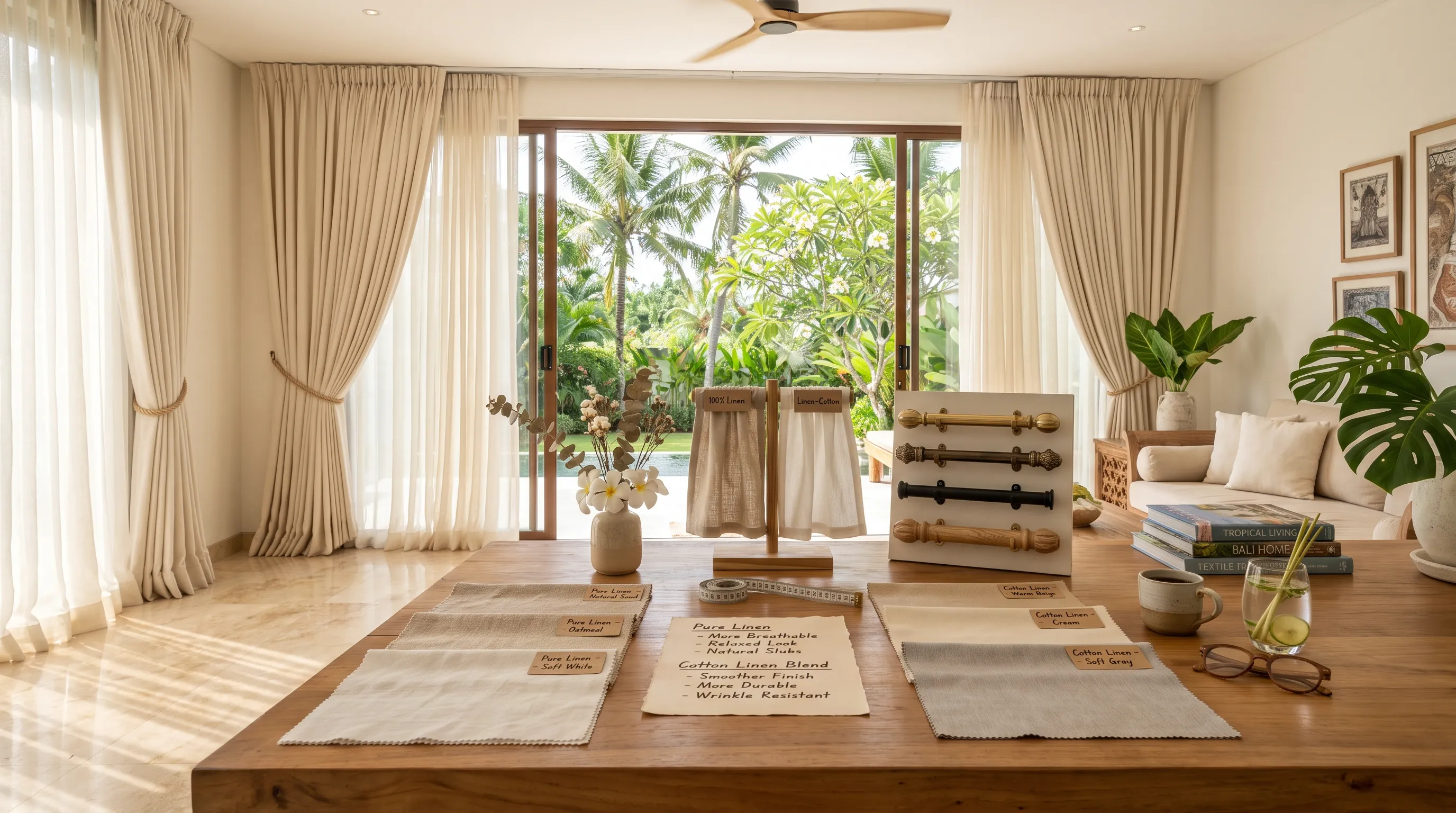 Linen vs Cotton Linen Curtains: Which Is Better for Bali Villas?
