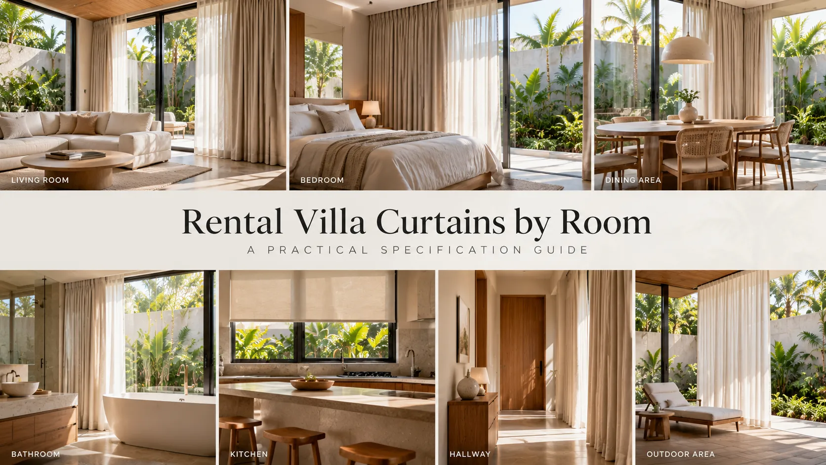 Rental Villa Curtains by Room: A Practical Specification Guide