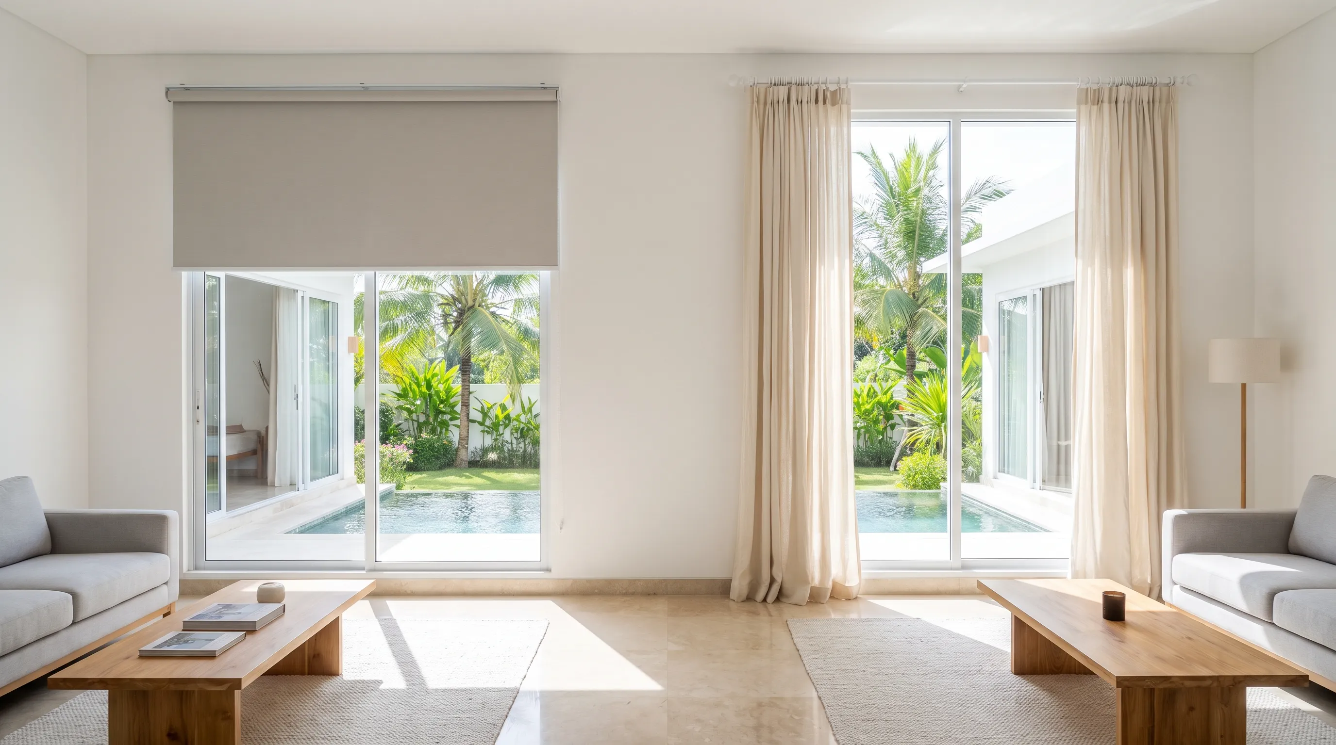 Roller Blinds vs Curtains for Bali Villas: Which Should You Choose?