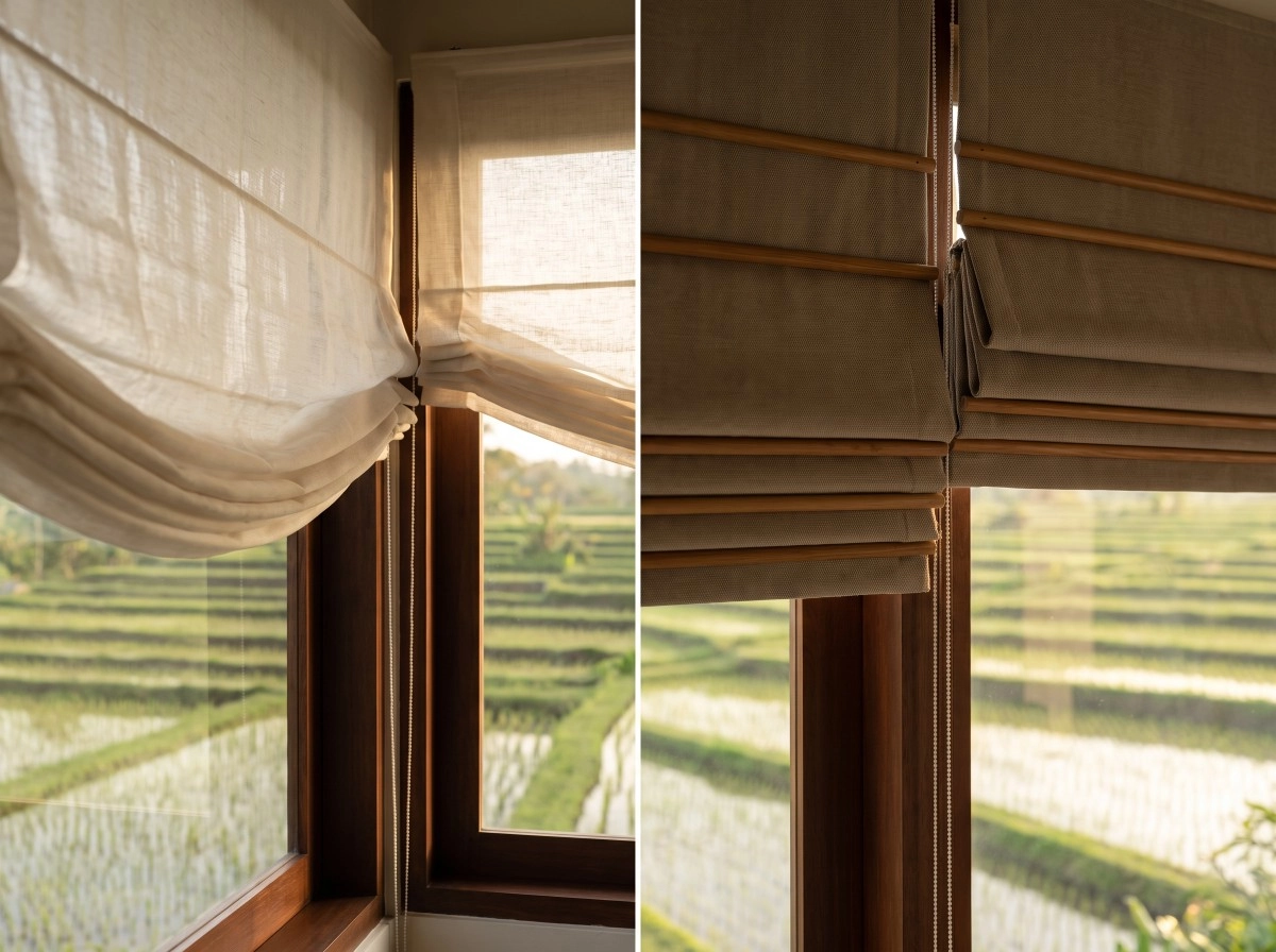 Mastering Luxury Window Treatments: The Crucial Difference Between Roman Shades and Roman Bars