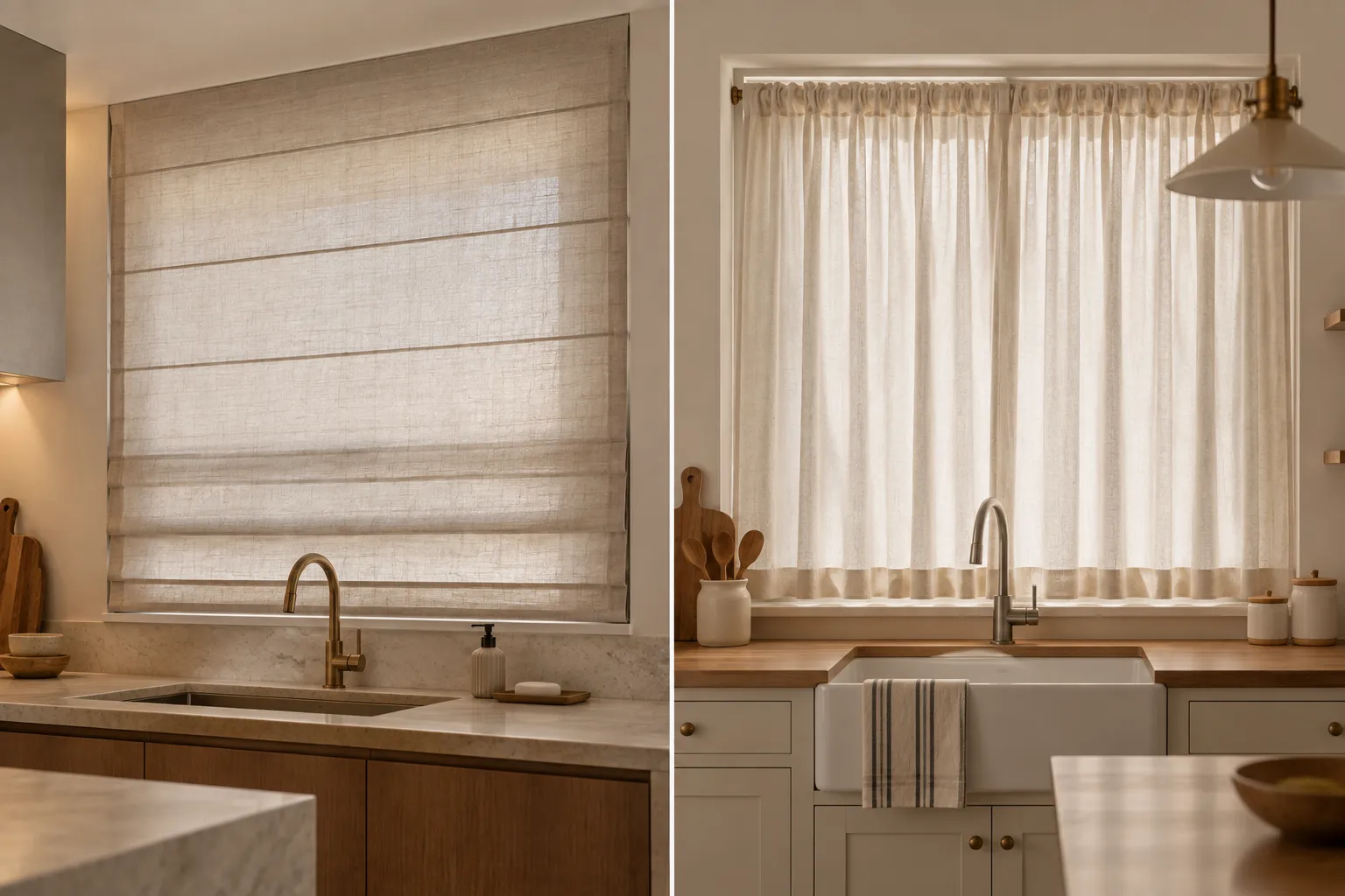 Roman Shades vs. Café Curtains: Which Style Fits Your Space?