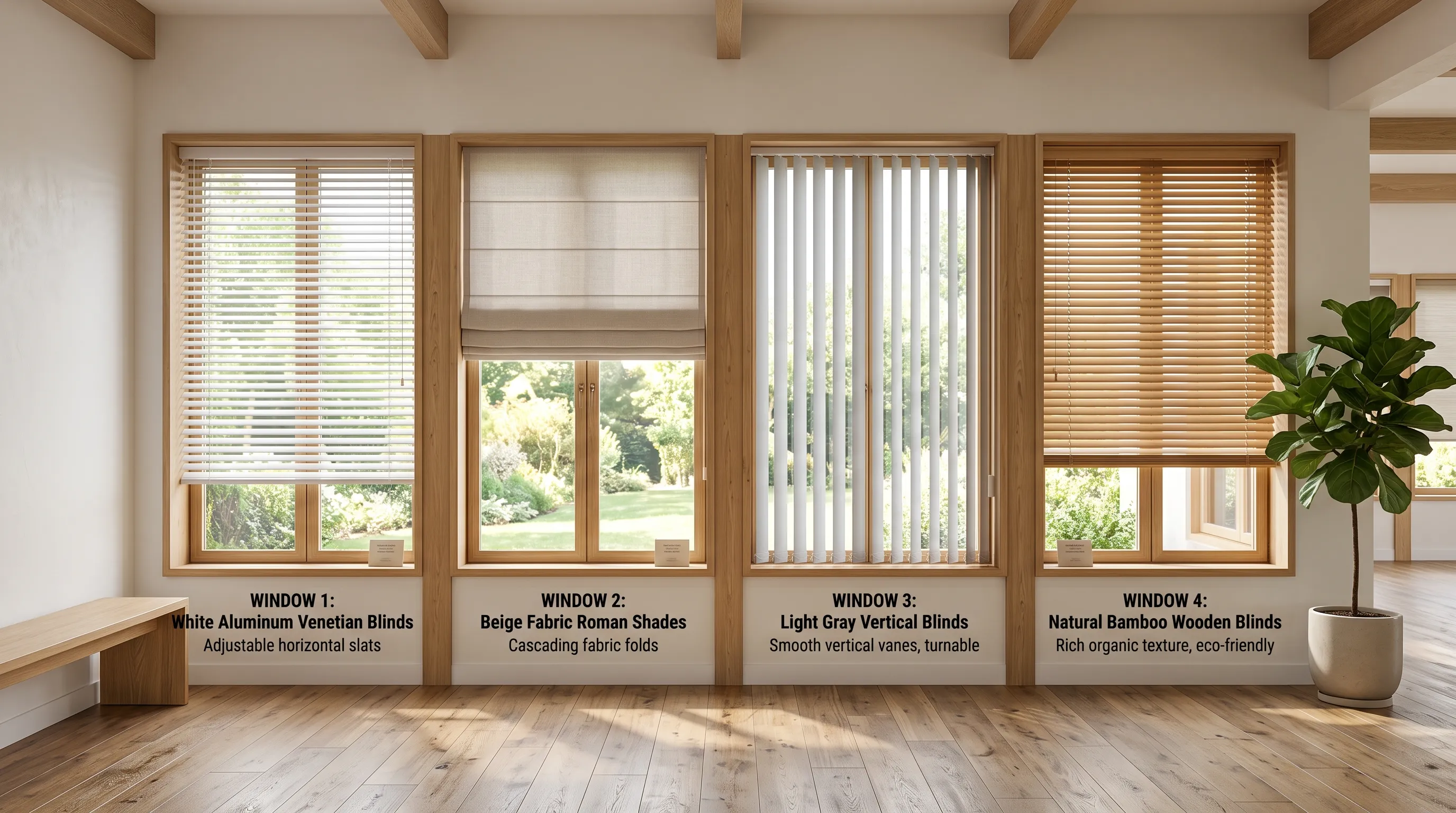 Types of Blinds: A Complete Guide to Venetian, Roman, Vertical, and Wooden Styles
