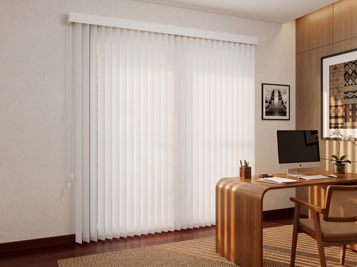 Modern Office Denpasar - Vertical Blinds curtain installation at Denpasar, Bali